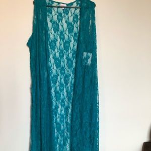 LulaRoe Joy Vest Teal new with tags
